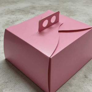 Caja mini torta fuxia
