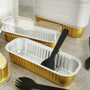 Envase rectangular dorado