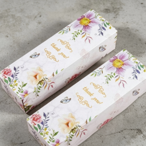 Caja macarrón flores sin visor