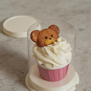 Envase de acetato circular para cupcake