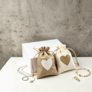 Bolsas arpillera corazón