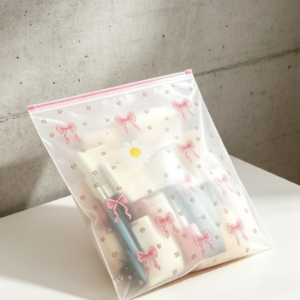Bolsas de PVC diseño moños con cierre