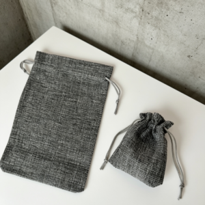 Bosla arpillera gris oscuro