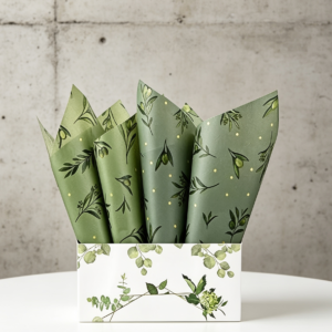 Papel de seda hojas verdes