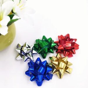 Moños estrella color con adhesivo